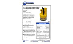 Hydra-Tech S3SCR 3 Hydraulic Submersible Centrifugal Screw Pump - Specifications Sheet