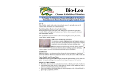 Hydra - Bio Loo - Biological Toilet Cleaner Datasheet