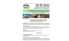 Hydra - Bio HC Buster For Removes Hydrocarbon Wastes from Liquids and Solids Datasheet
