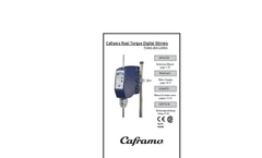 Caframo - Real Torque Digital Stirrers Power and Control Manual