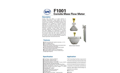 Coriolis - Model GPE-F1001 Series - Mass Flowmeters Brochure