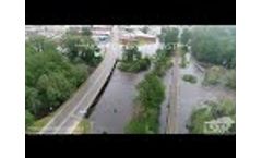 9 16 18 Lumberton, NC Aerial Of Lumber Near Record Flood Stage Video