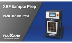 Fluxana Electrical Vaneox 40t Press for X-ray Fluorescence Analysis (XRF) - Video