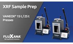 Fluxana Vaneox 15t/25t Press for X-Ray Fluorescence Analysis (XRF) - Video
