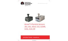 Airnet II - 301, 501, 501A, 510, 510XR, 510s, 510s XR - Particle Sensors - Operations Manual
