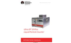 Ultra DI 20 Plus Liquid Particle Counter - Operations Manual