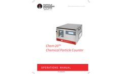 Chem 20 - Chemical Particle Counter - Operations Manual
