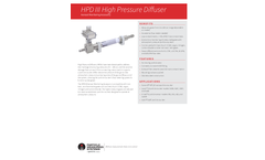 HPD III High Pressure Diffuser Aerosol Monitoring Accessory - Specification Sheet