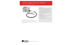 PMS - Model HPD II - High Pressure Diffuser- Specification Sheet