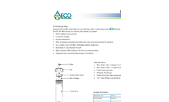 ECO - Model EF100 - Water Filter System Datasheet