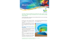 Wind Energizer - Aerodynamic Wind Turbine Model - Datasheet