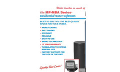 Model MP-MBA Series - Residential Water Softeners Brochure