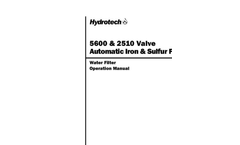5600 & 2510 Valve Automatic Iron & Sulfur Filter Operation Manual