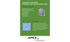 Apex Kohler - Model WM-H2/Air Series - Hydrogen and Zeroair Generators - Brochure