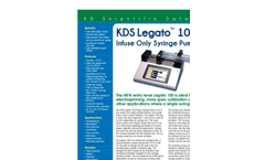 KDS Legato - 100 - Infuse Only Syringe Pump Datasheet