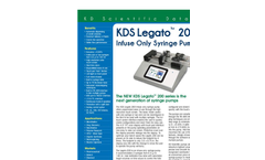 KDS Legato - 200 - Infuse Only Syringe Pump Datasheet