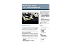 KDS Gemini - 88 - Dual Rate Syringe Pumps Datasheet