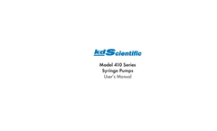 KDS - Model 410 Series - Syringe Pumps User Manual