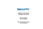 Kurt J. Lesker - Standard Gate Valves - Installation Manual