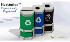 Hexstation 60 - 90 Gallon Recycling Stations - Video