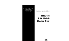 Eclipse - R.O Drinking Water Filtration Systems - Manual