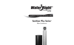Water-Right - Model Sanitizer Plus Series - Water Treatment Systems-  Manual