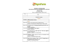 AgroFarm Exhibition - 2015 Technical Programme