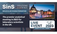 We're exhibiting at Solutions in Science (SinS)