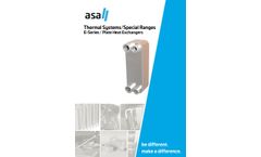 Asa - Model PHE (PWT) E-Series - Plate Heat Exchanger - Brochure