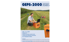 Model GEPS- 2000 - Geoelectric Power Sounder Brochure