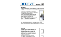 Dereve - Model WR5 - Pressure Reducing Valves Datasheet