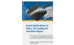 Busatis - Knives for Balers, Self-Loading and Feed Mixer Wagons Brochure