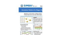 SIMBA#biogas Plant Simulation Software - Brochure
