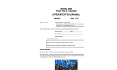 Kinze - Model 3600 - Row Crop Planters Manual