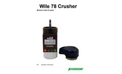 Wile - Model 78 - Compact Crushing Grain Moisture Meter - Manual