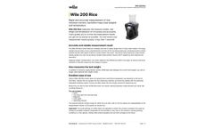 Wile - Model 200 Rice - Moisture Meter - Brochure
