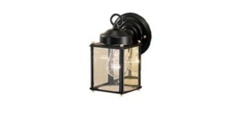 Model 1 Light Outdoor Wall Light - Black 9611BK (Black ( - Outdoor Wall Lanterns