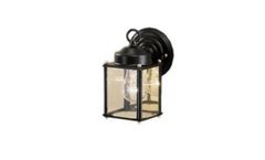 Model 1 Light Outdoor Wall Light - Black 9611BK (Black ( - Outdoor Wall Lanterns