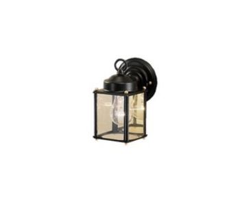 Model 1 Light Outdoor Wall Light - Black 9611BK (Black ( - Outdoor Wall Lanterns