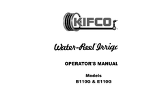 Kifco - Model B110 - Water Reels Manual