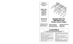 Worksaver - Model SATG -72, 78 & 84 - Sweep Action Tine Grapple Manual