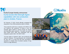 Kurita Europe boosts Wet Strength Agent capabilities with the new production plant in Ambès, France
