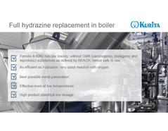 Full hydrazine replacement in boiler