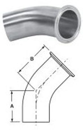 Adamant Valves - Model Sanitary Butt-weld Elbows - Sanitary Butt-weld Elbows