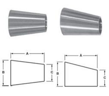 Adamant Valves - Model Sanitary Fittings - Sanitary Butt-weld Reducers