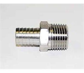 Adamant Valves - Model Sanitary Fittings - 1/2'' MPT to 1/2'' Barb - Stainless