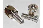 Adamant Valves - Model Sanitary Fittings - Barbed Swivel Nut - 1/4'' FFL to 5/16'' Barb