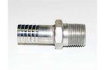 Adamant Valves - Model Sanitary Fittings - 3/8'' MPT to 1/2'' Barb - Stainless