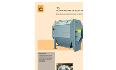 Rotary drum grain cleaner for rough product