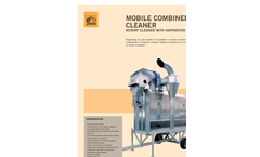 Mobile combined rotary drum grain cleaner with winnow aspiration